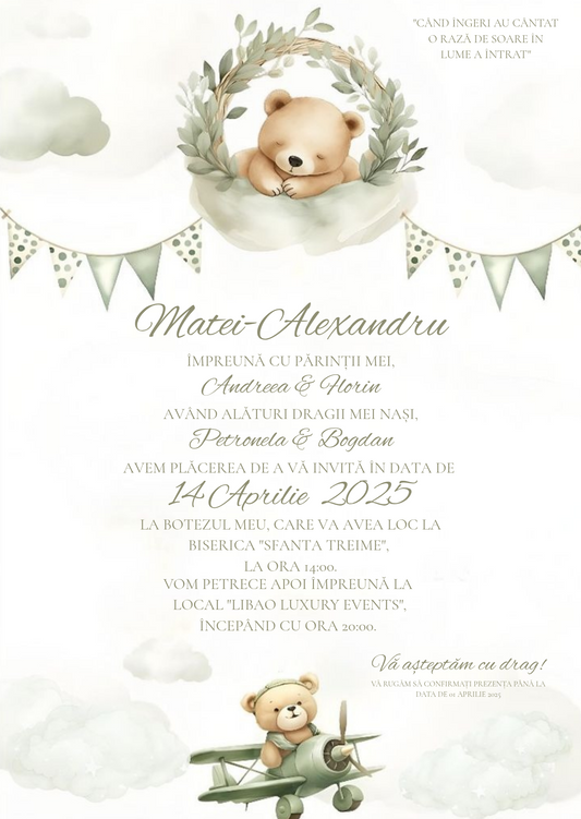 ursuleț verde pastel